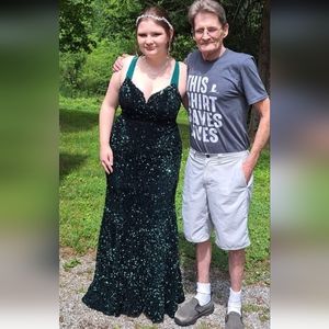 Emerald Green sequin dress